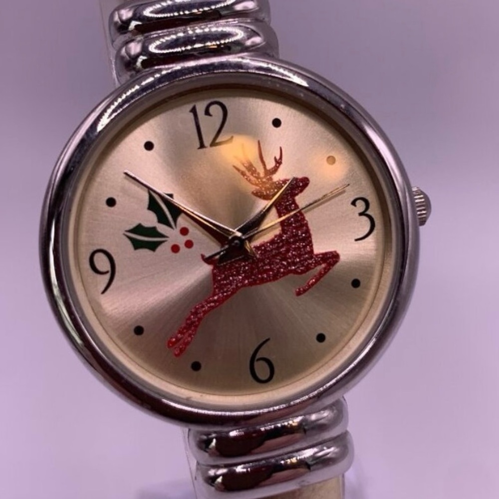 Gold and Silver tones Reindeer Watch